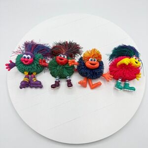 Lot of 4 Vintage‎ 90's Koosh Lings "Kooshlings" Bendable Buddies Koosh Balls